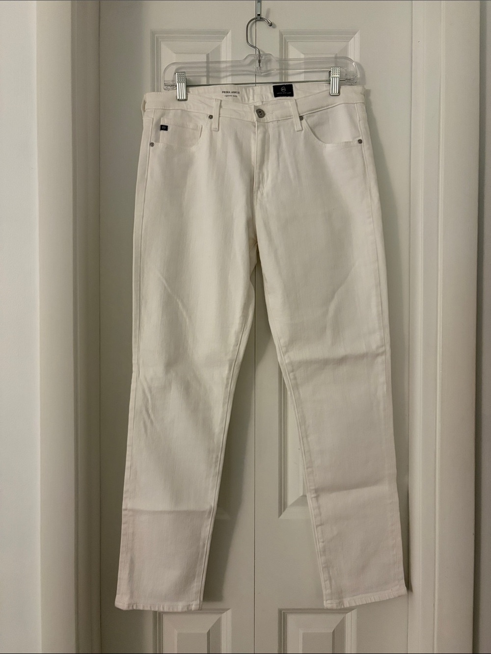 AG Adriano Goldschmied Women's White Prima Ankle Jeans